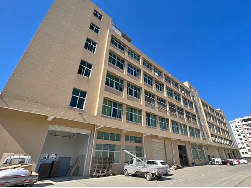 Interior view of Zhejiang Richall Medical Technology Co., Ltd., showcasing the R&D building with over 20 years of design and development experience in the carbon fiber wheelchair industry.