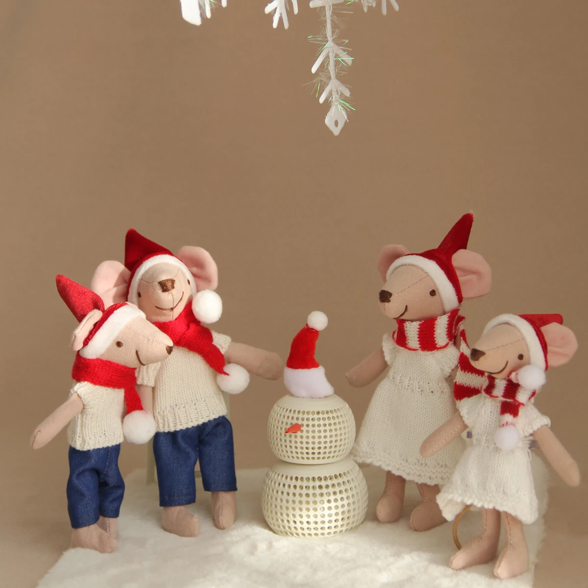 Handmade christmas toy mice