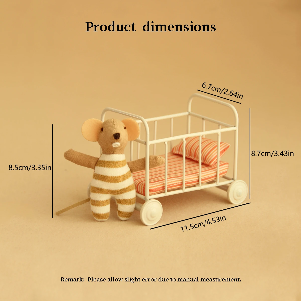 doll house accessories with metal infanette