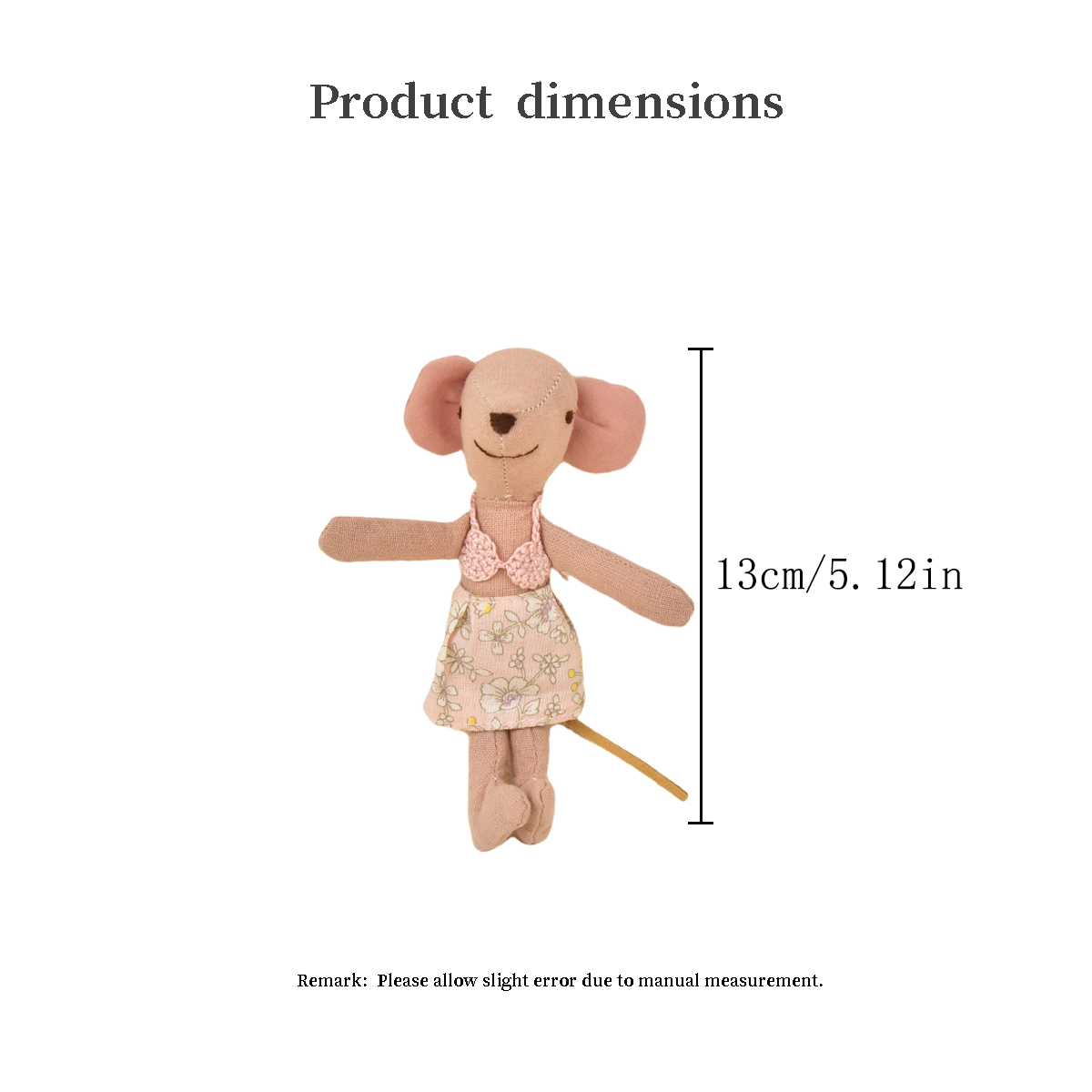 handmade doll little mice toys with bikini dress 