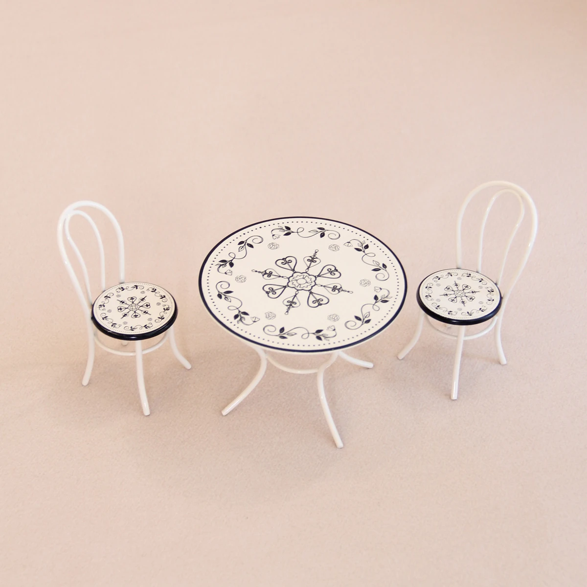 mini kitchen table and chairs with floral pattern