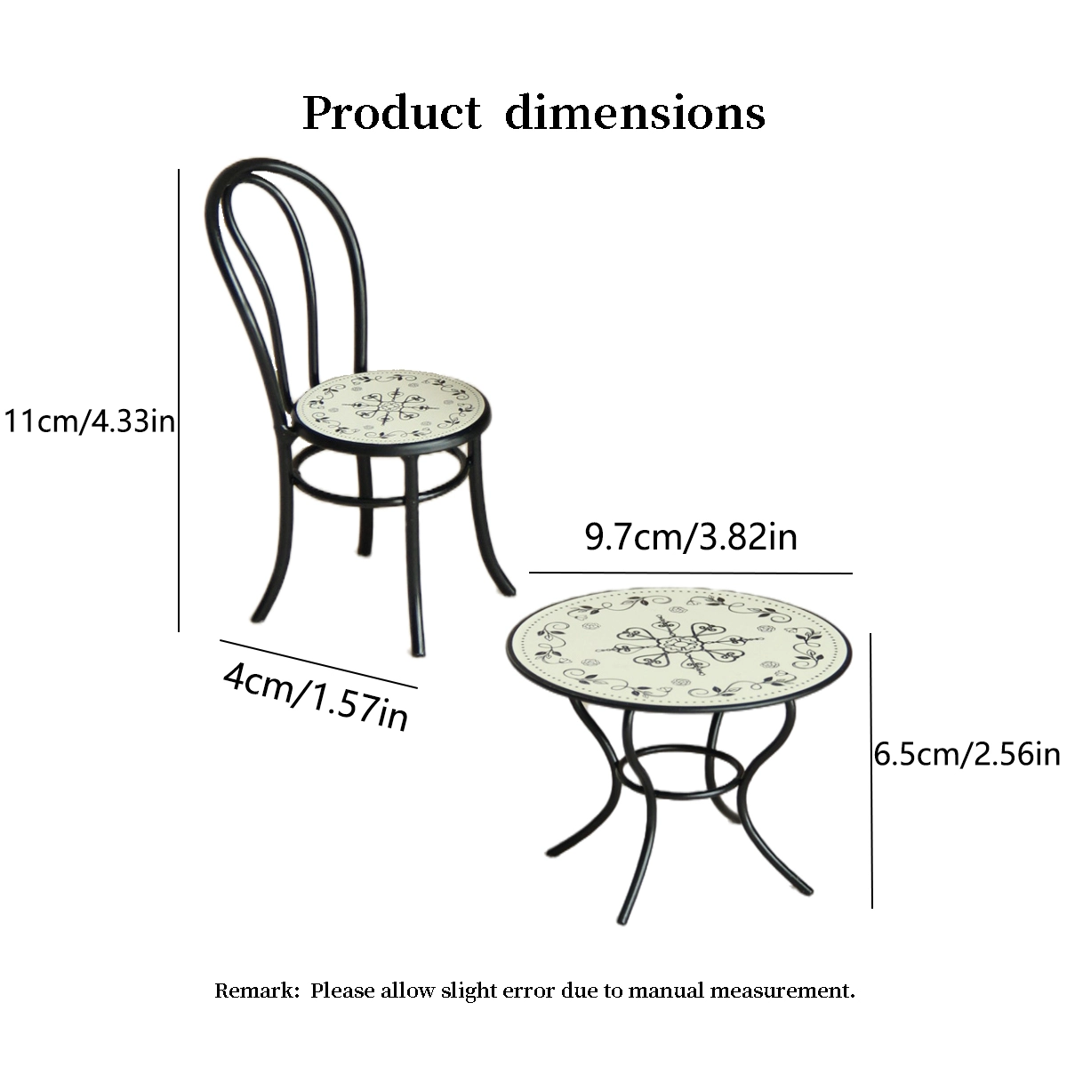 mini kitchen table and chairs with floral pattern