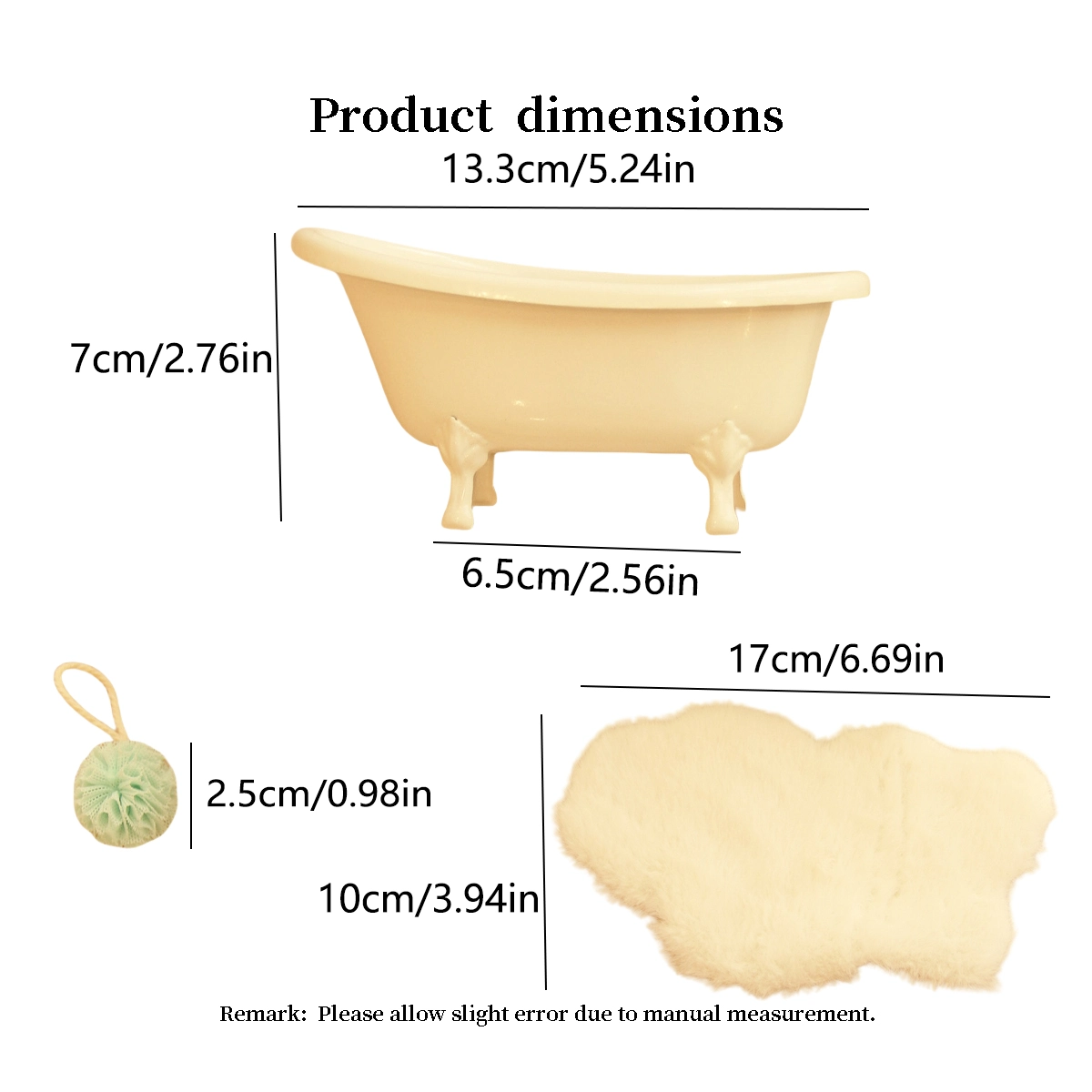 miniature accessories tiny bathtub