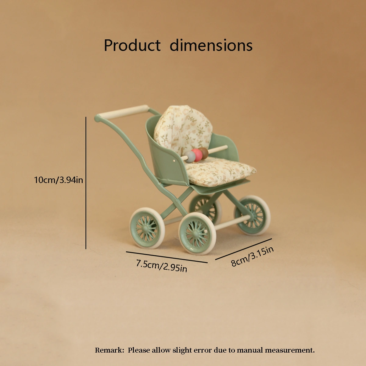 miniature accessories with baby stroller