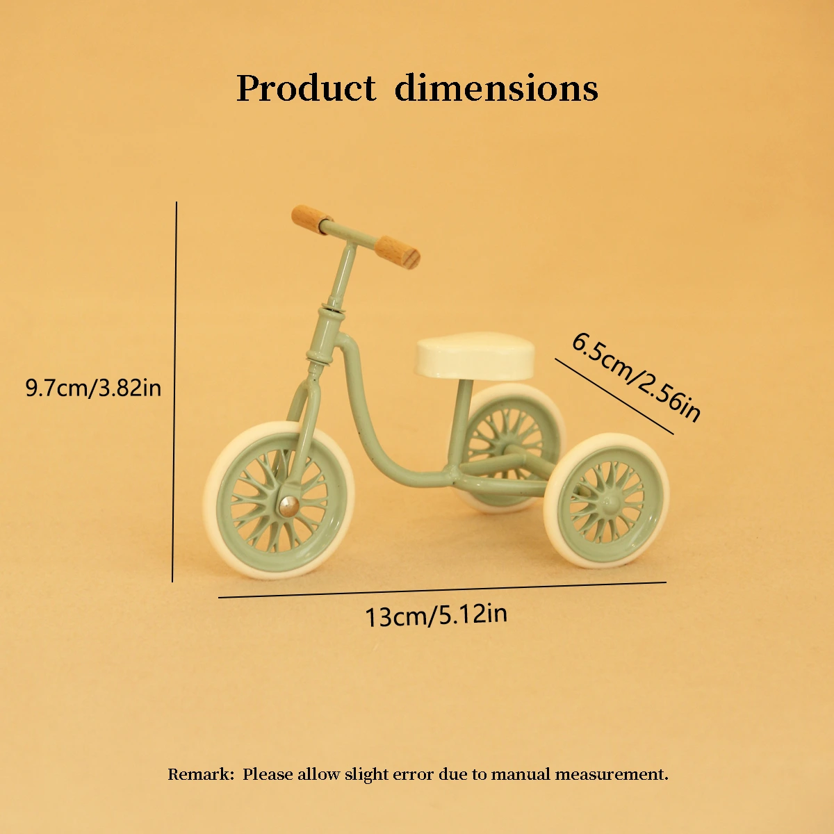 miniature accessories with metal tricycle 