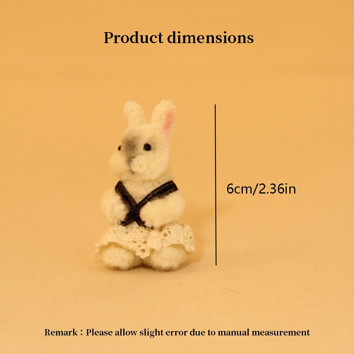 miniature accessories with wool stem easter bunny