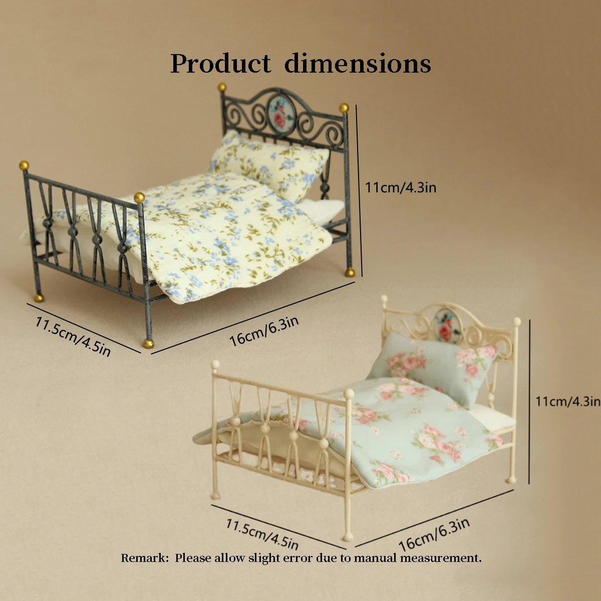 miniature bed with retro style