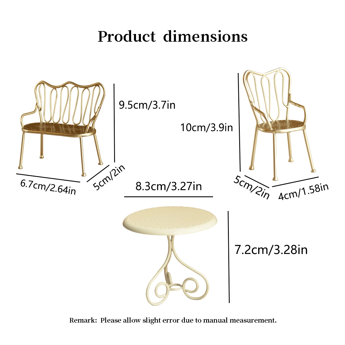miniature doll chairs and mini kitchen table