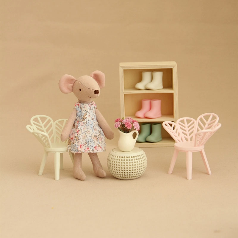 miniature flower resin chairs