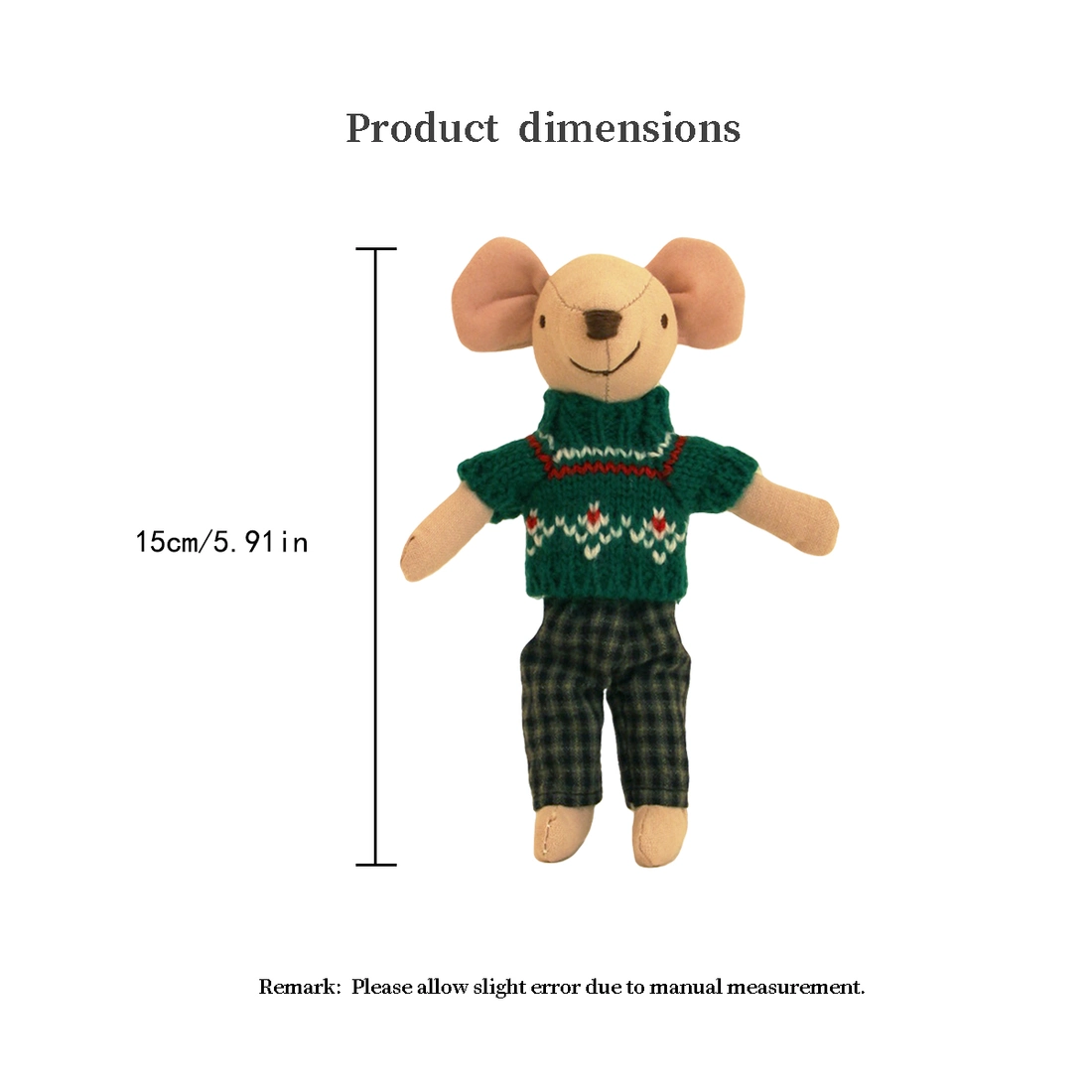 Handmade Little Mouse Toys With Christmas Sweater