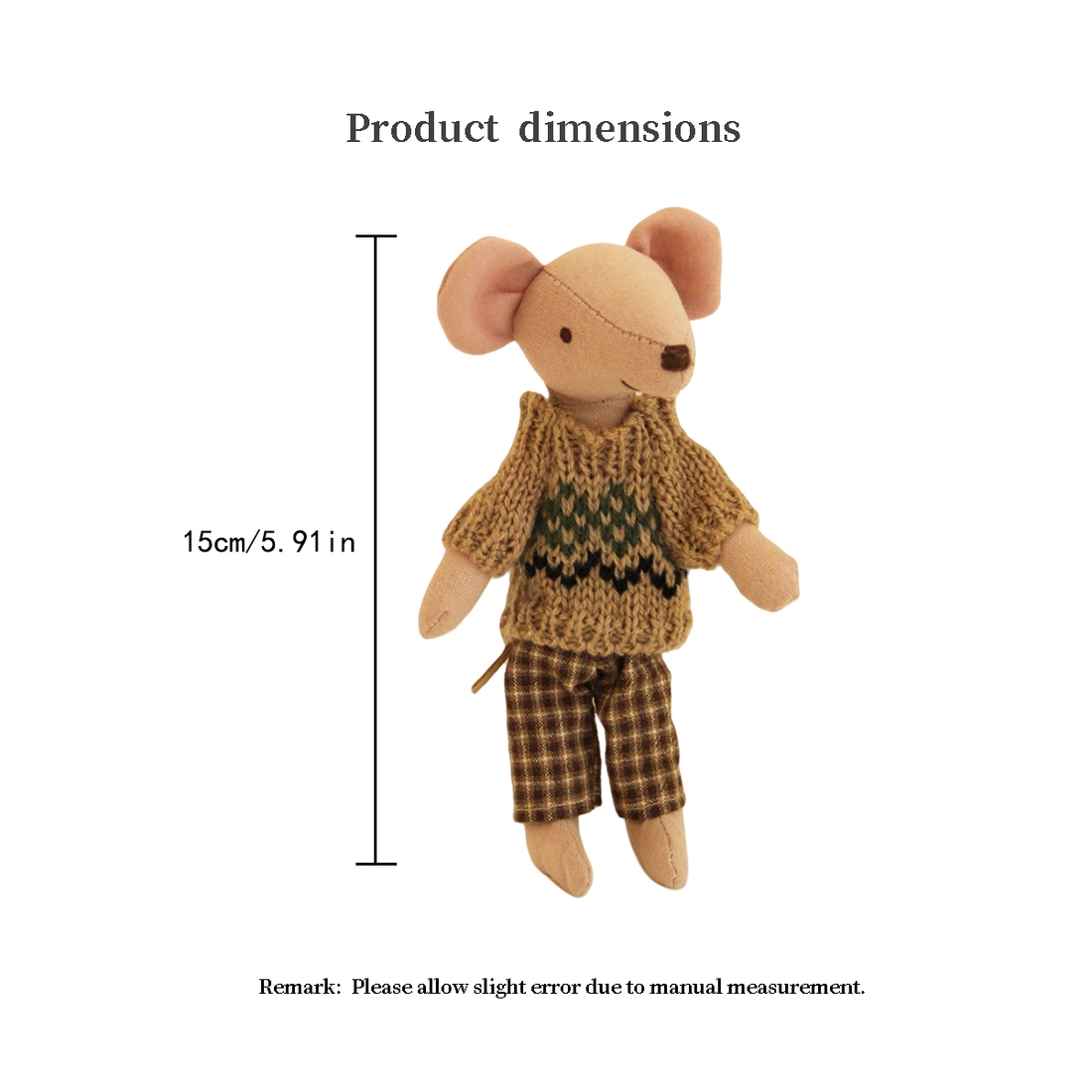 Handmade Little Mouse Toys With Christmas Sweater
