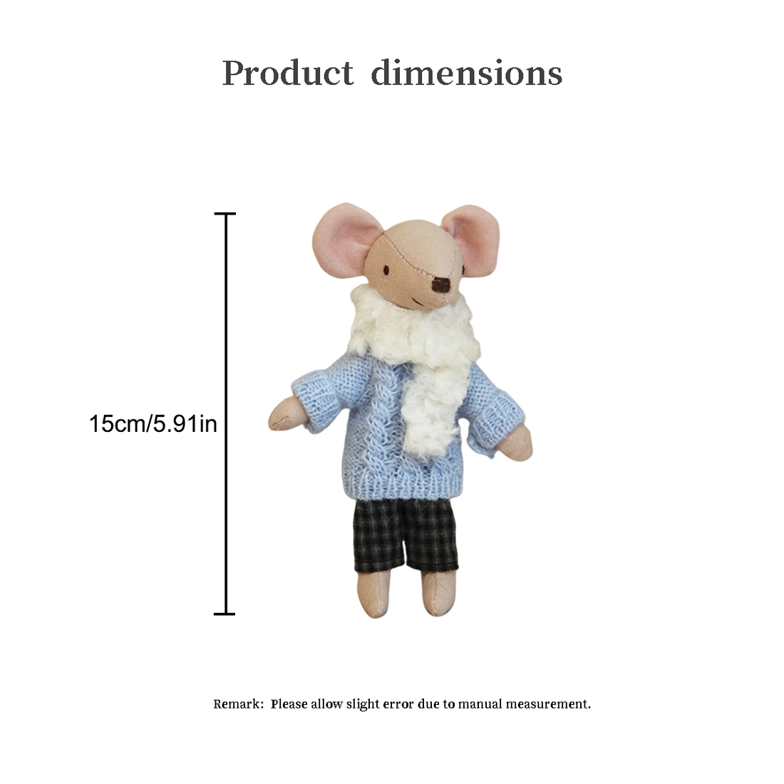 Handmade Mouse Doll House Mouse Toys with Sweater 