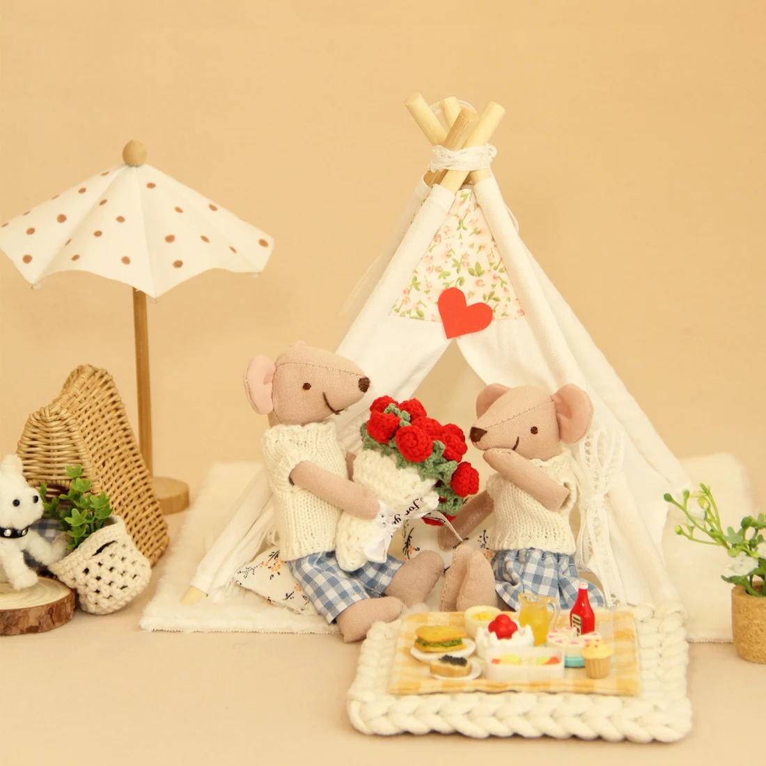 Mini Dollhouse Accessories Tiny Tent